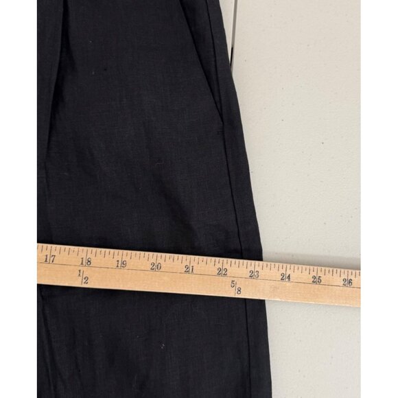 J.Crew Wide-leg Essential pant in linen wide leg classic 90s black sz 14 - Picture 8 of 10